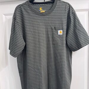 Carhartt Men's Dark Gray Striped Tee